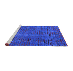 Sideview of Machine Washable Abstract Purple Modern Area Rugs, wshabs4378pur