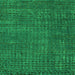 Square Machine Washable Abstract Green Modern Area Rugs, wshabs4378grn