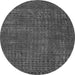 Round Abstract Gray Modern Rug, abs4378gry