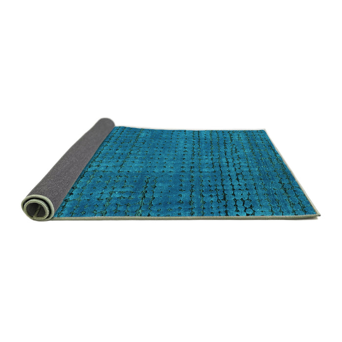 Sideview of Abstract Turquoise Modern Rug, abs4378turq