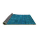 Sideview of Abstract Turquoise Modern Rug, abs4378turq