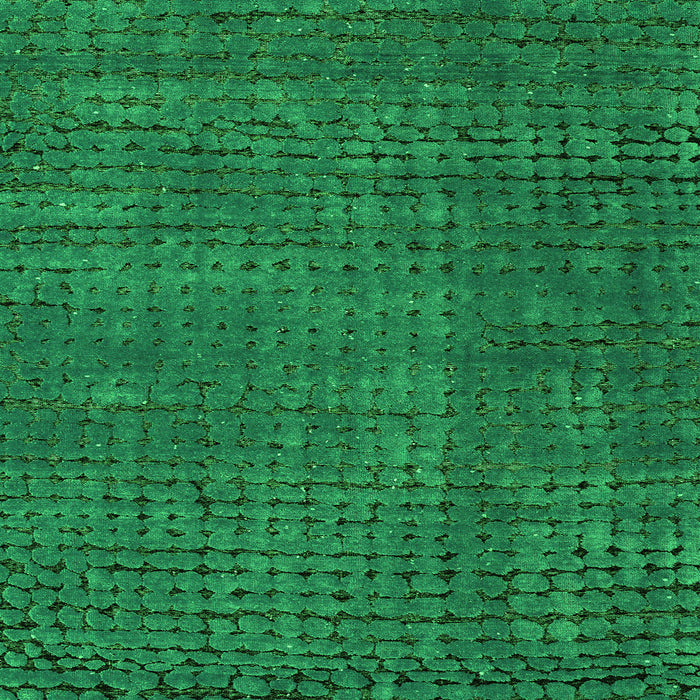 Square Abstract Green Modern Rug, abs4378grn