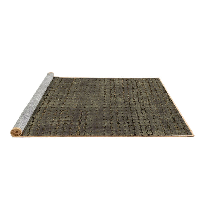 Sideview of Machine Washable Abstract Brown Modern Rug, wshabs4378brn