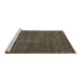 Sideview of Machine Washable Abstract Brown Modern Rug, wshabs4378brn