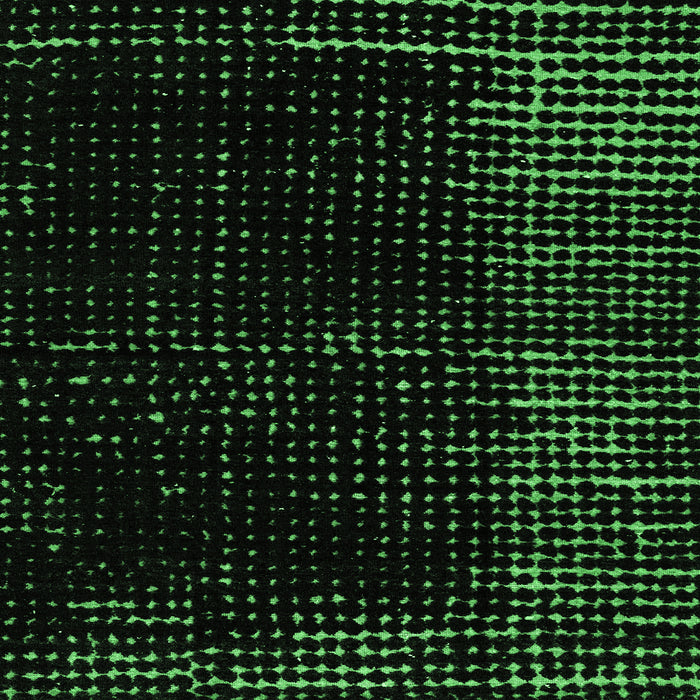 Square Machine Washable Abstract Emerald Green Modern Area Rugs, wshabs4379emgrn