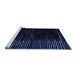 Sideview of Machine Washable Abstract Blue Modern Rug, wshabs4379blu