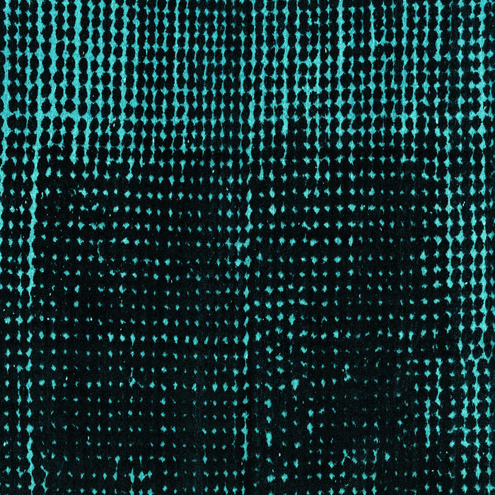 Square Abstract Turquoise Modern Rug, abs4379turq