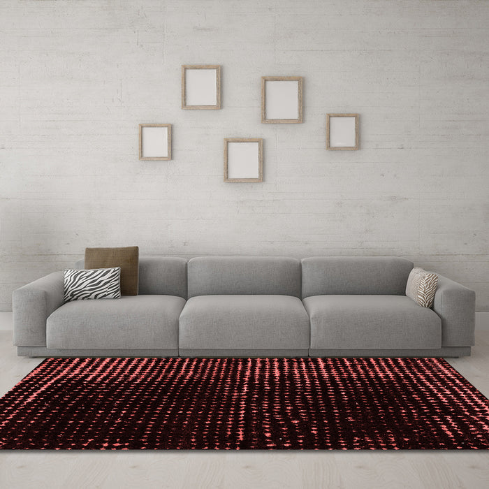 Modern Red Washable Rugs
