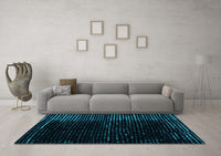 Machine Washable Abstract Light Blue Modern Rug, wshabs4379lblu