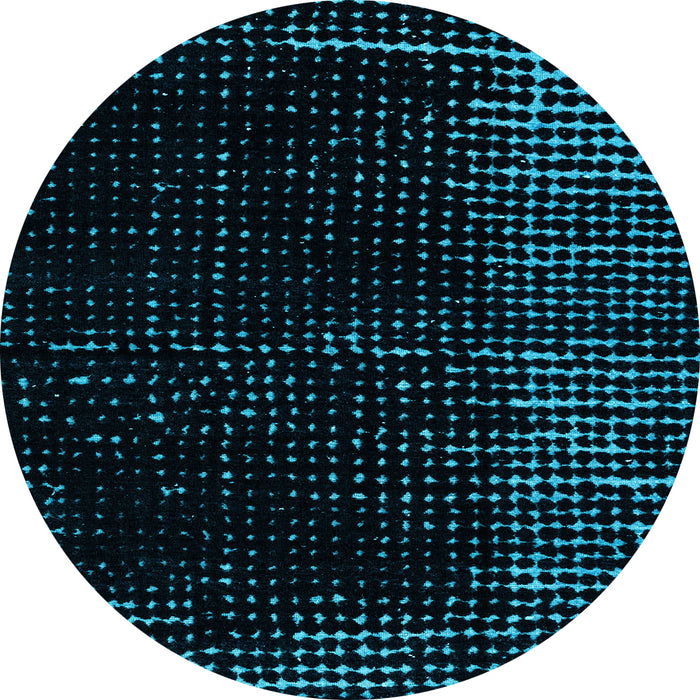 Round Machine Washable Abstract Light Blue Modern Rug, wshabs4379lblu