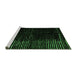 Sideview of Machine Washable Abstract Emerald Green Modern Area Rugs, wshabs4379emgrn