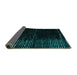 Sideview of Abstract Turquoise Modern Rug, abs4379turq