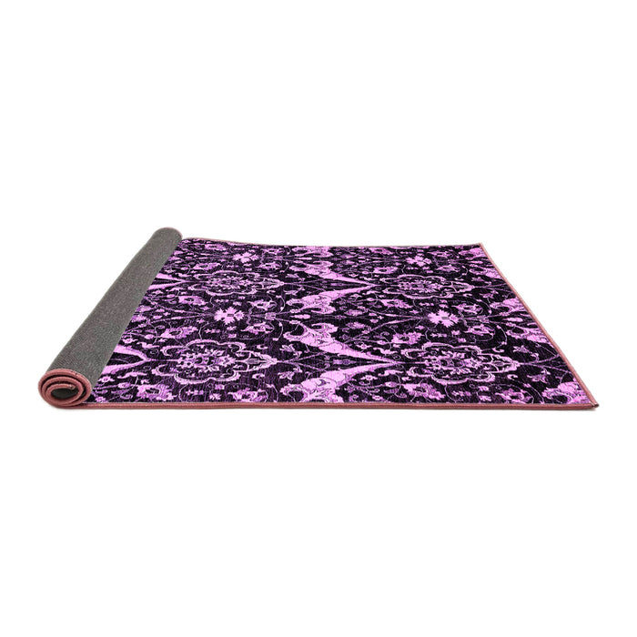 Sideview of Abstract Purple Modern Rug, abs437pur