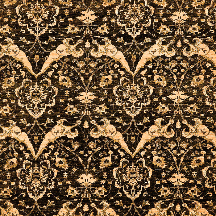 Square Machine Washable Abstract Orange Modern Area Rugs, wshabs437org