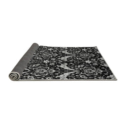 Sideview of Abstract Gray Modern Rug, abs437gry