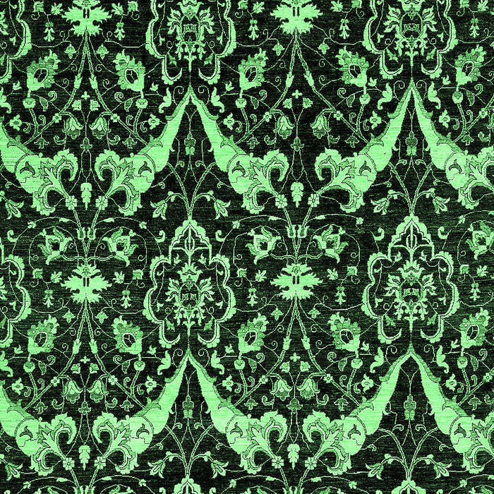 Machine Washable Abstract Emerald Green Modern Area Rugs, wshabs437emgrn