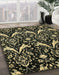 Machine Washable Abstract Brass Green Rug in a Family Room, wshabs437