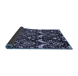 Sideview of Abstract Blue Modern Rug, abs437blu