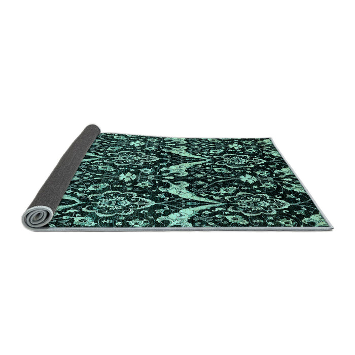 Sideview of Abstract Light Blue Modern Rug, abs437lblu