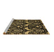 Sideview of Machine Washable Abstract Brown Modern Rug, wshabs437brn