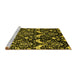 Sideview of Machine Washable Abstract Yellow Modern Rug, wshabs437yw