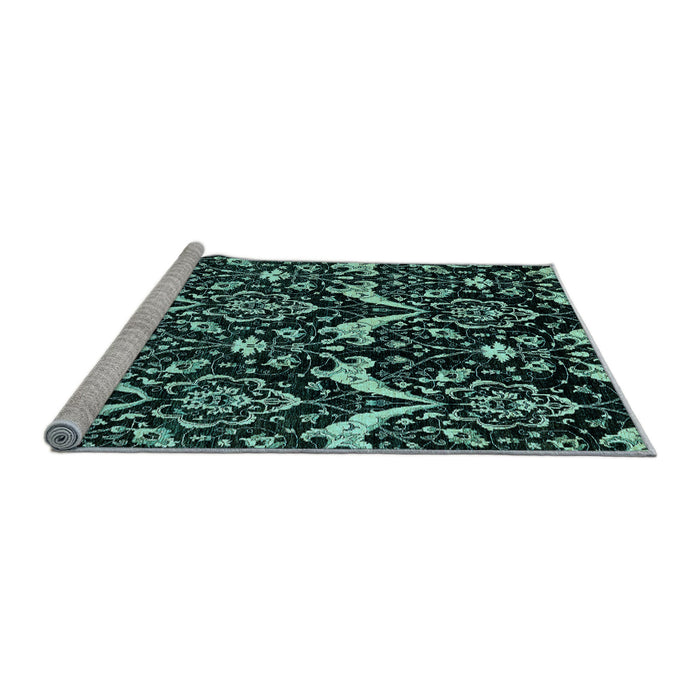 Sideview of Machine Washable Abstract Light Blue Modern Rug, wshabs437lblu