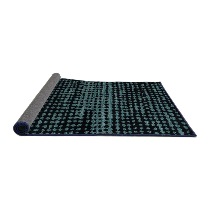 Sideview of Abstract Black Modern Rug, abs4380