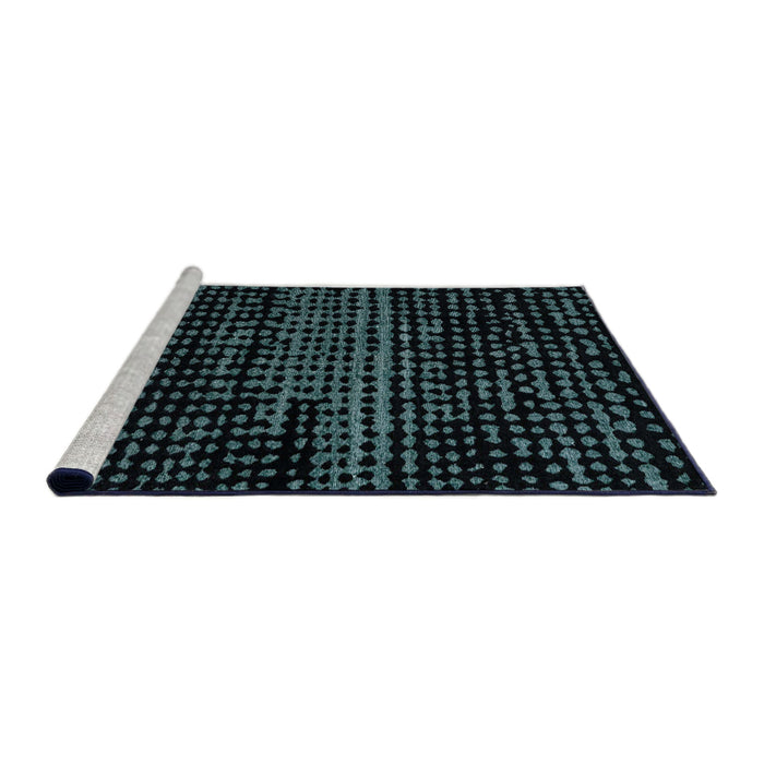 Sideview of Machine Washable Abstract Black Rug, wshabs4380