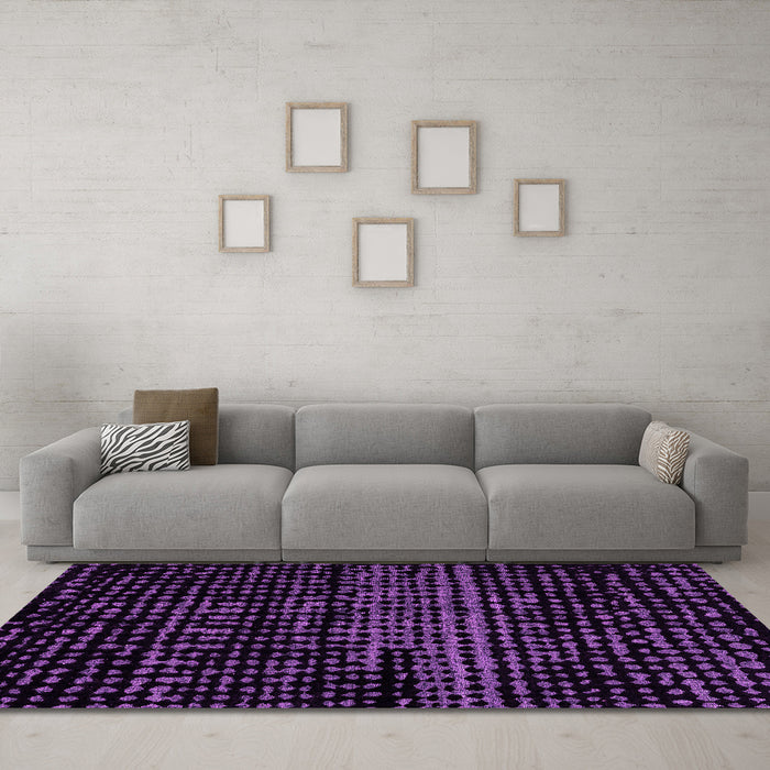 Machine Washable Abstract Pink Modern Rug in a Living Room, wshabs4380pnk