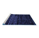 Sideview of Machine Washable Abstract Blue Modern Rug, wshabs4380blu