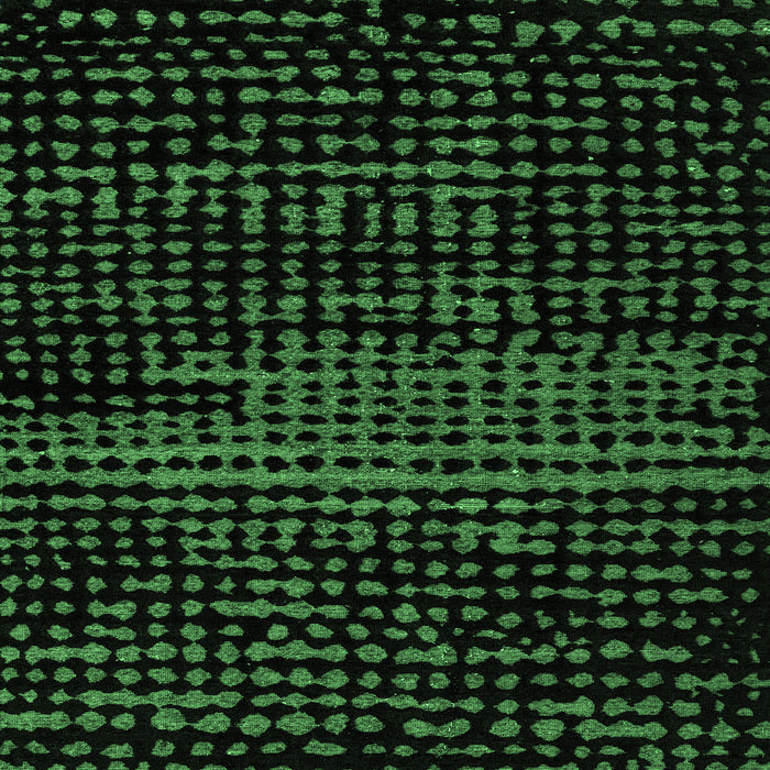 Square Abstract Emerald Green Modern Rug, abs4380emgrn