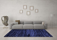 Machine Washable Abstract Blue Modern Rug, wshabs4380blu