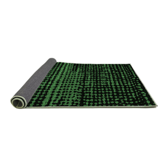 Sideview of Abstract Emerald Green Modern Rug, abs4380emgrn