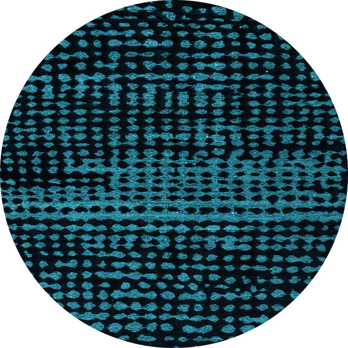 Round Abstract Light Blue Modern Rug, abs4380lblu