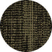 Round Abstract Brown Modern Rug, abs4380brn