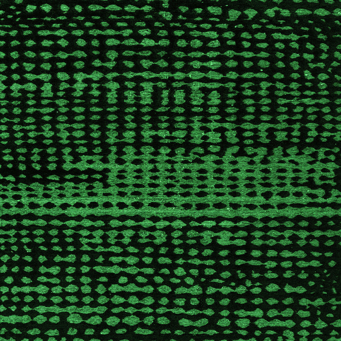 Square Machine Washable Abstract Green Modern Area Rugs, wshabs4380grn