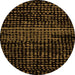 Round Abstract Orange Modern Rug, abs4380org