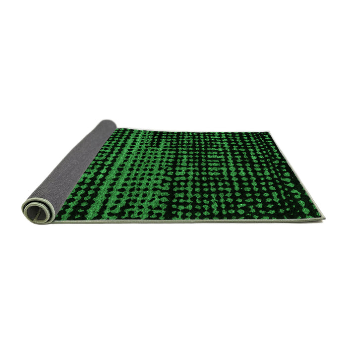 Sideview of Abstract Green Modern Rug, abs4380grn