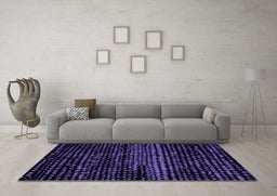 Machine Washable Abstract Purple Modern Area Rugs in a Living Room, wshabs4380pur