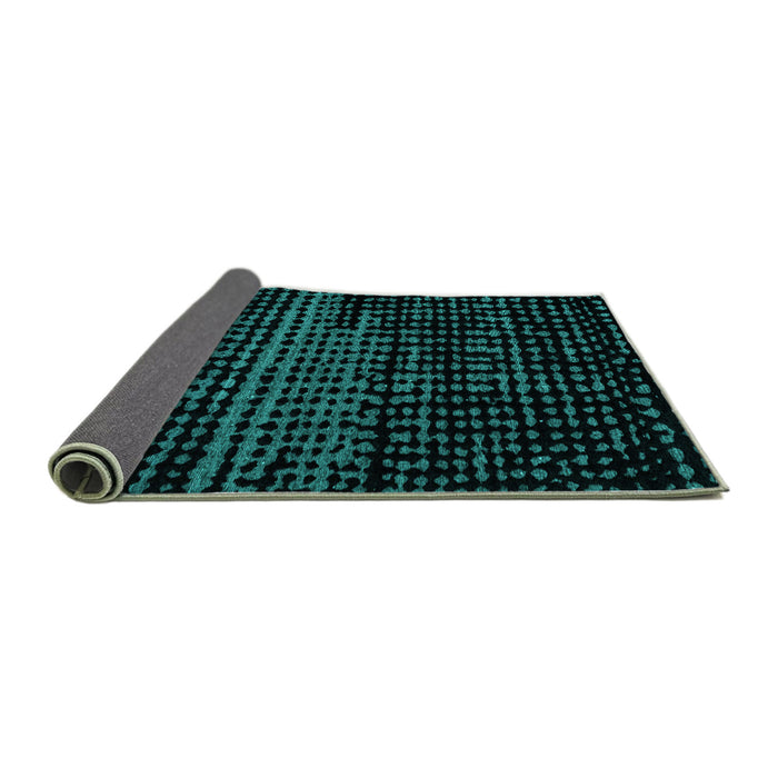 Sideview of Abstract Turquoise Modern Rug, abs4380turq