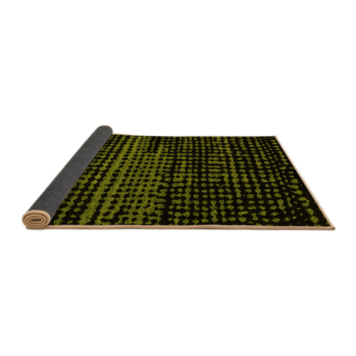 Sideview of Abstract Yellow Modern Rug, abs4380yw