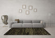 Machine Washable Abstract Brown Modern Rug in a Living Room,, wshabs4380brn