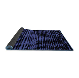 Sideview of Abstract Blue Modern Rug, abs4380blu