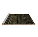 Sideview of Machine Washable Abstract Brown Modern Rug, wshabs4380brn