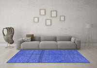 Machine Washable Abstract Blue Modern Rug, wshabs4381blu