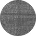 Round Machine Washable Abstract Gray Modern Rug, wshabs4381gry