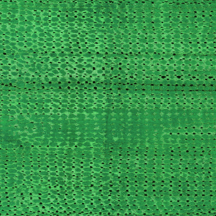 Square Abstract Green Modern Rug, abs4381grn