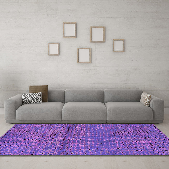 Machine Washable Abstract Pink Modern Rug in a Living Room, wshabs4381pnk