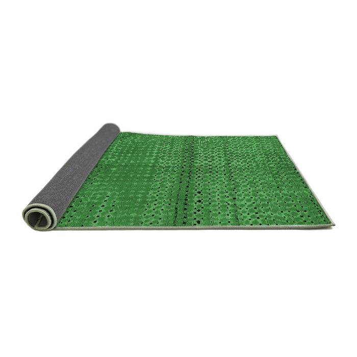 Sideview of Abstract Emerald Green Modern Rug, abs4381emgrn