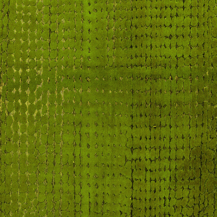 Square Abstract Yellow Modern Rug, abs4382yw